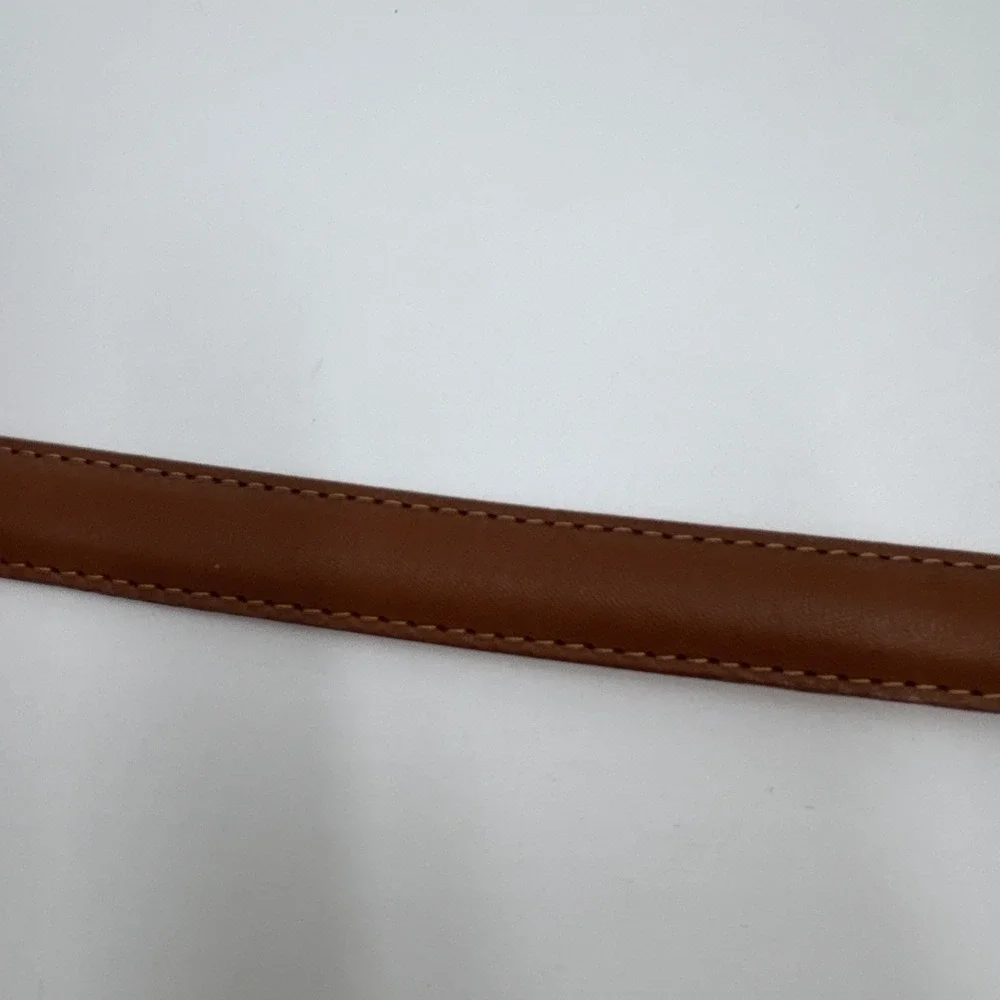 Vintage Coach 2800 British Tan Leather Belt Size 30 USA Solid Brass Hangtag